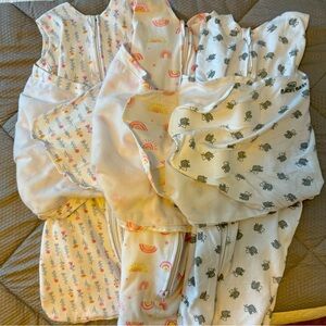 Halo 3-6 month swaddle sleep sacks, bundle of three.
